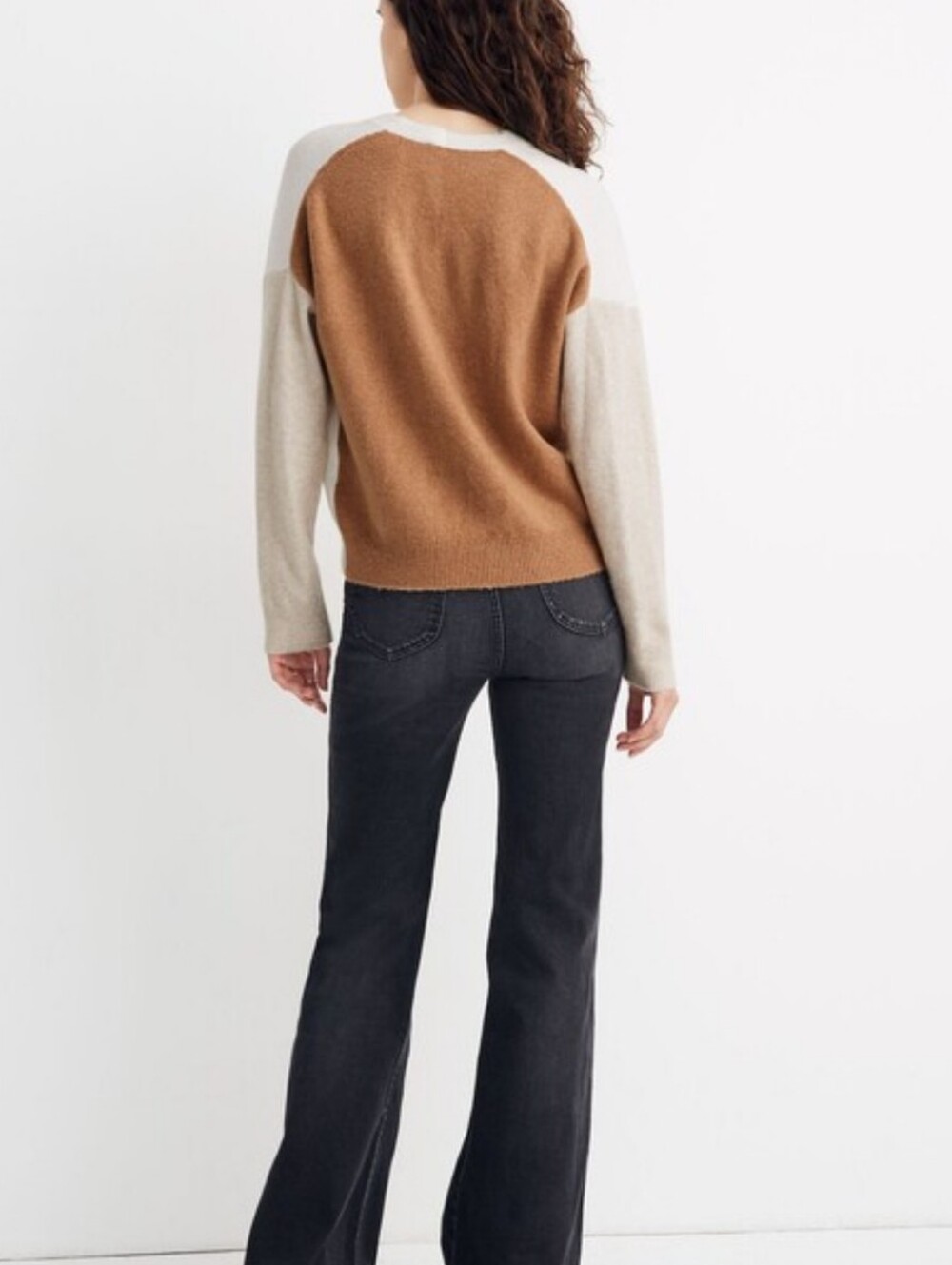 Madewell Short Kent Ex-Boyfriend Cardigan Sweater Colorblock XXL Wool Blend
